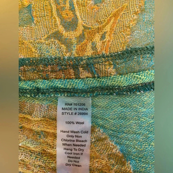 Soft Surroundings Womens Vest Topper Sleeveless Cardigan Wool Green Gold - Picture 7 of 9